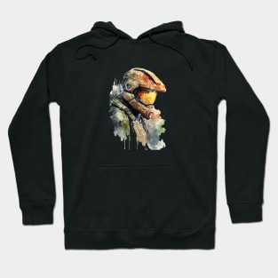 Halo Master Chief Watercolor - Original Artwork Hoodie